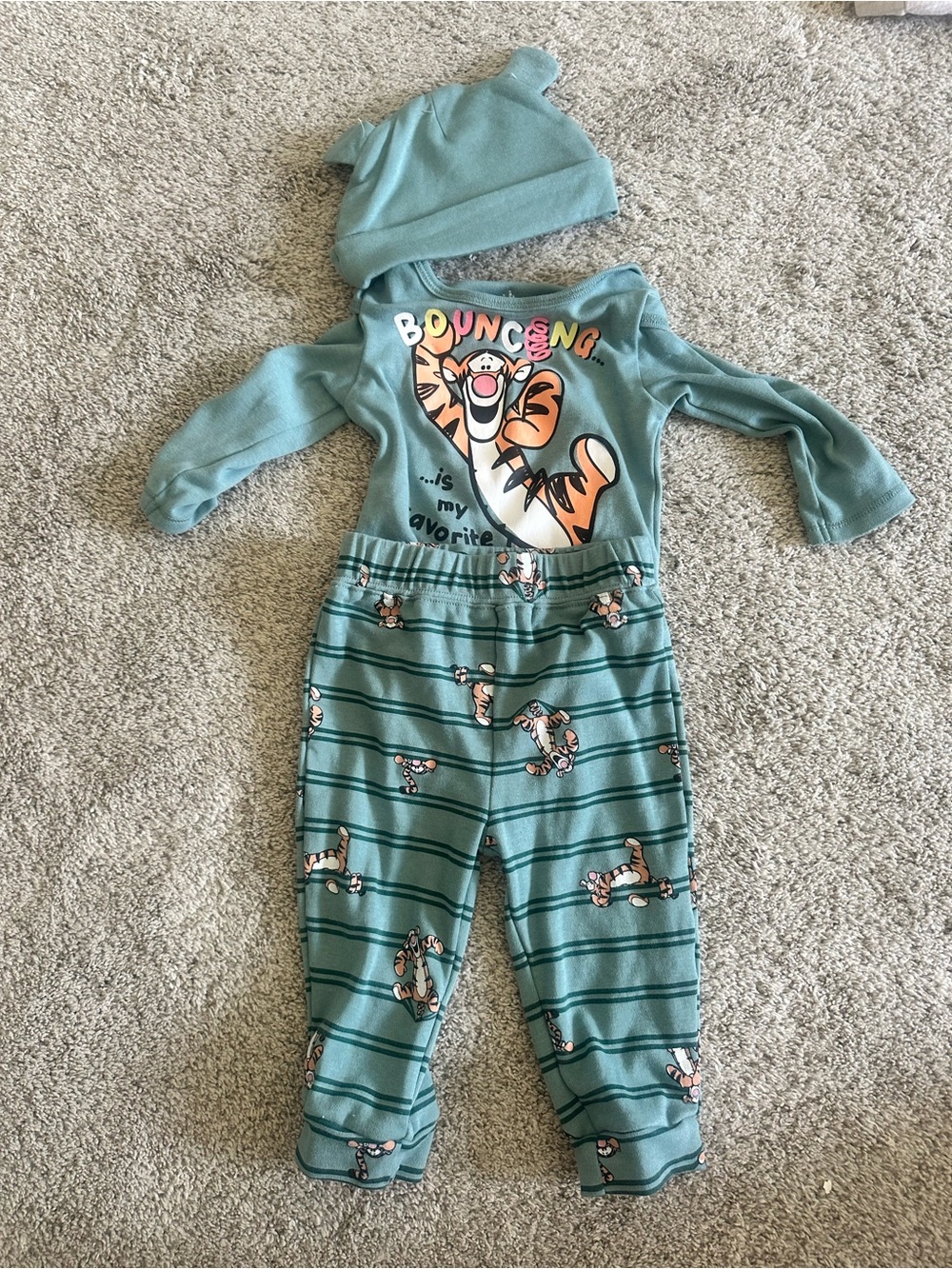 Disney Teal Tigger Kids Matching Set